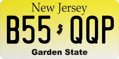 NJ license plate B55QQP