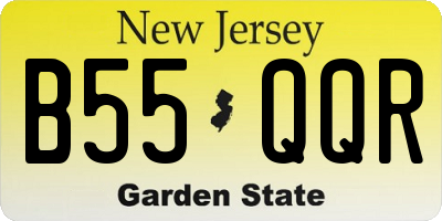 NJ license plate B55QQR