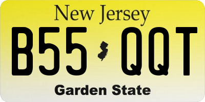 NJ license plate B55QQT