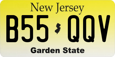 NJ license plate B55QQV