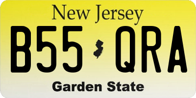 NJ license plate B55QRA
