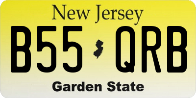NJ license plate B55QRB