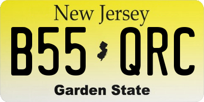 NJ license plate B55QRC