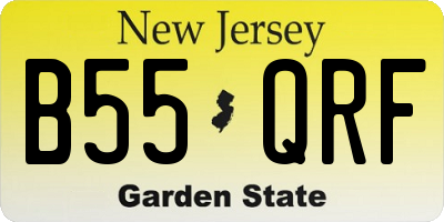 NJ license plate B55QRF