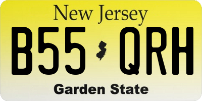 NJ license plate B55QRH