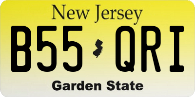 NJ license plate B55QRI