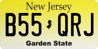 NJ license plate B55QRJ