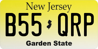 NJ license plate B55QRP