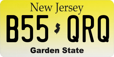 NJ license plate B55QRQ