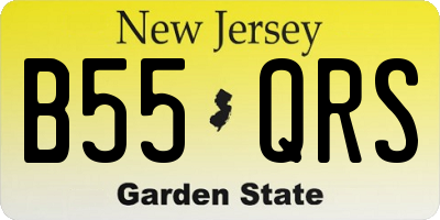 NJ license plate B55QRS