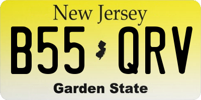 NJ license plate B55QRV