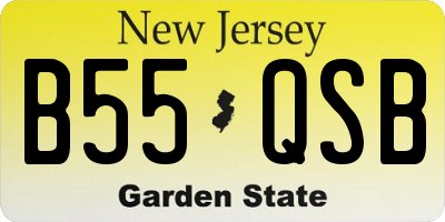 NJ license plate B55QSB