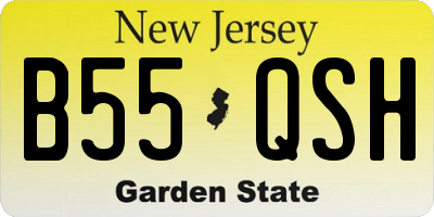 NJ license plate B55QSH