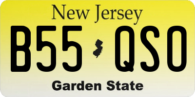 NJ license plate B55QSO
