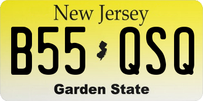 NJ license plate B55QSQ