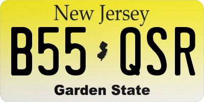 NJ license plate B55QSR
