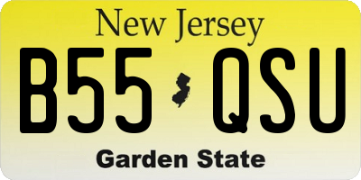 NJ license plate B55QSU