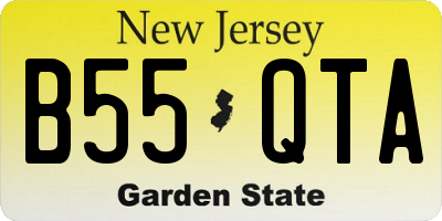 NJ license plate B55QTA