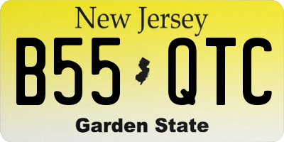 NJ license plate B55QTC