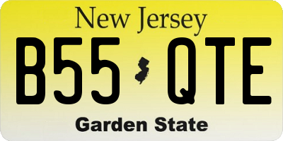 NJ license plate B55QTE