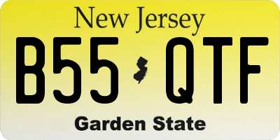 NJ license plate B55QTF