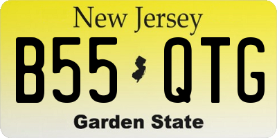 NJ license plate B55QTG