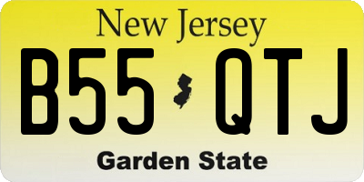 NJ license plate B55QTJ
