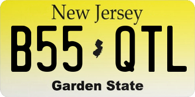 NJ license plate B55QTL