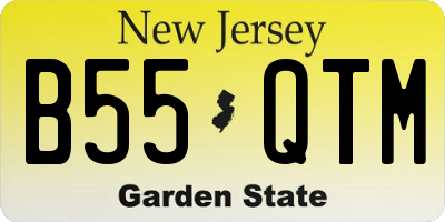 NJ license plate B55QTM