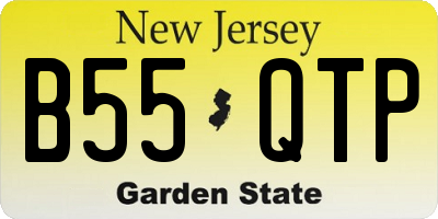 NJ license plate B55QTP