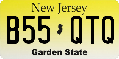 NJ license plate B55QTQ