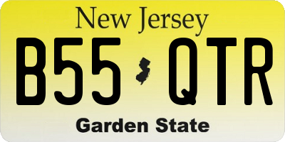 NJ license plate B55QTR