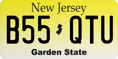 NJ license plate B55QTU