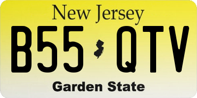 NJ license plate B55QTV