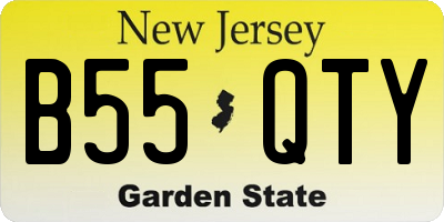 NJ license plate B55QTY
