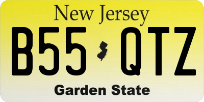 NJ license plate B55QTZ