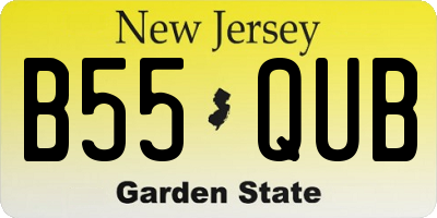 NJ license plate B55QUB