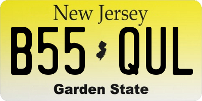 NJ license plate B55QUL