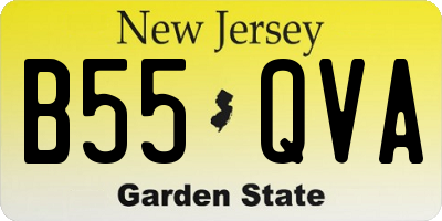 NJ license plate B55QVA