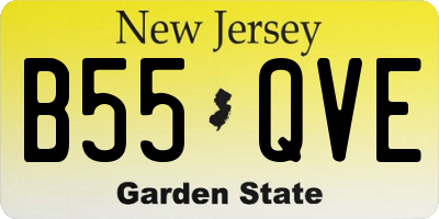 NJ license plate B55QVE