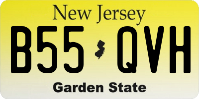 NJ license plate B55QVH