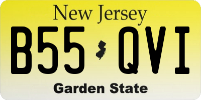NJ license plate B55QVI
