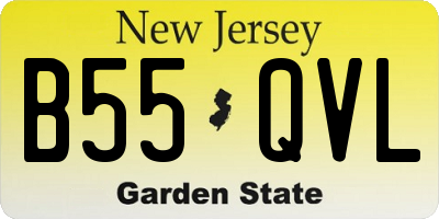 NJ license plate B55QVL
