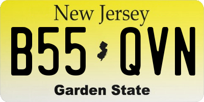 NJ license plate B55QVN