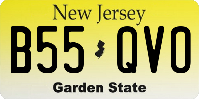NJ license plate B55QVO