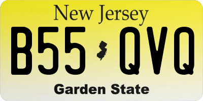 NJ license plate B55QVQ