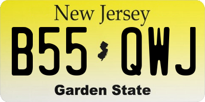 NJ license plate B55QWJ