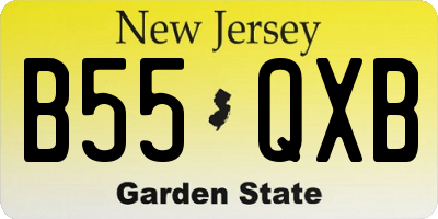 NJ license plate B55QXB