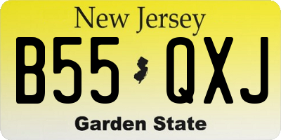 NJ license plate B55QXJ