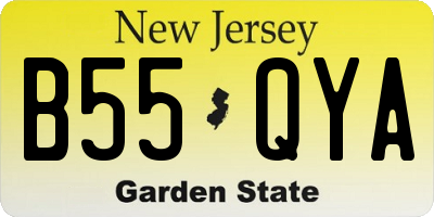 NJ license plate B55QYA